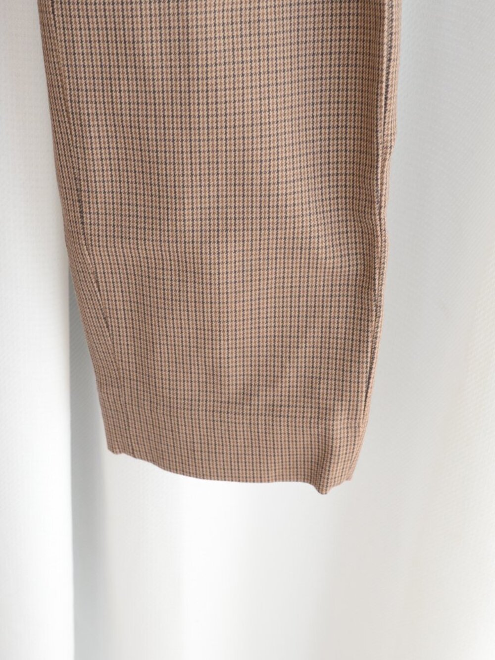 Everlane Kick Crop Work Pant Tan Houndstooth Sz 8 - Picture 6 of 7